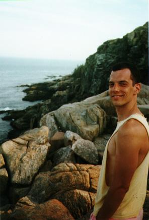 Jeff Abrahamson in
	Acadia National Park.  Photograph by Andreas Ziegler.